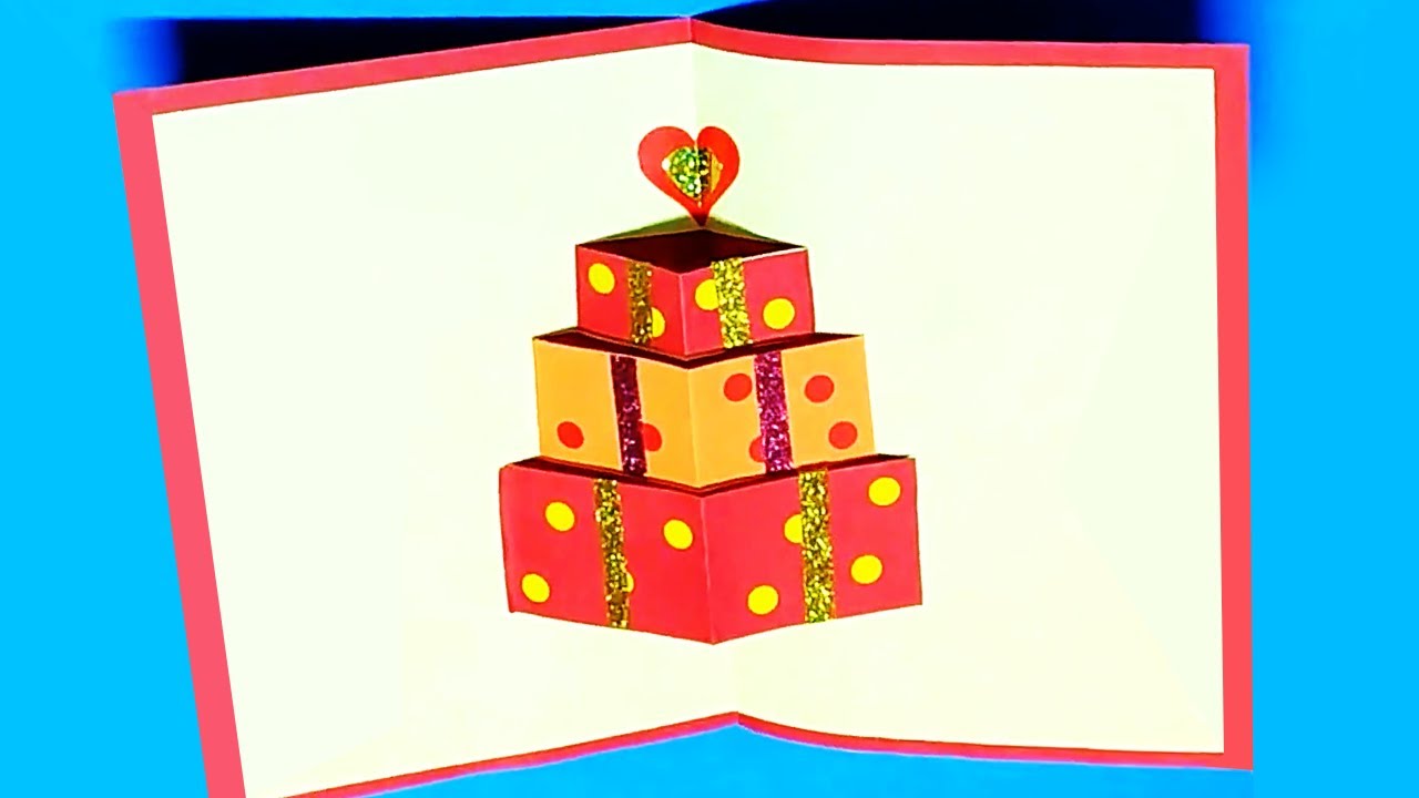 כרטיס ברכה פופ אפ מתנה
