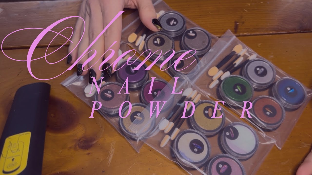 New Chrome Powder & Brushes 🖤 Unboxing (learning as I go)