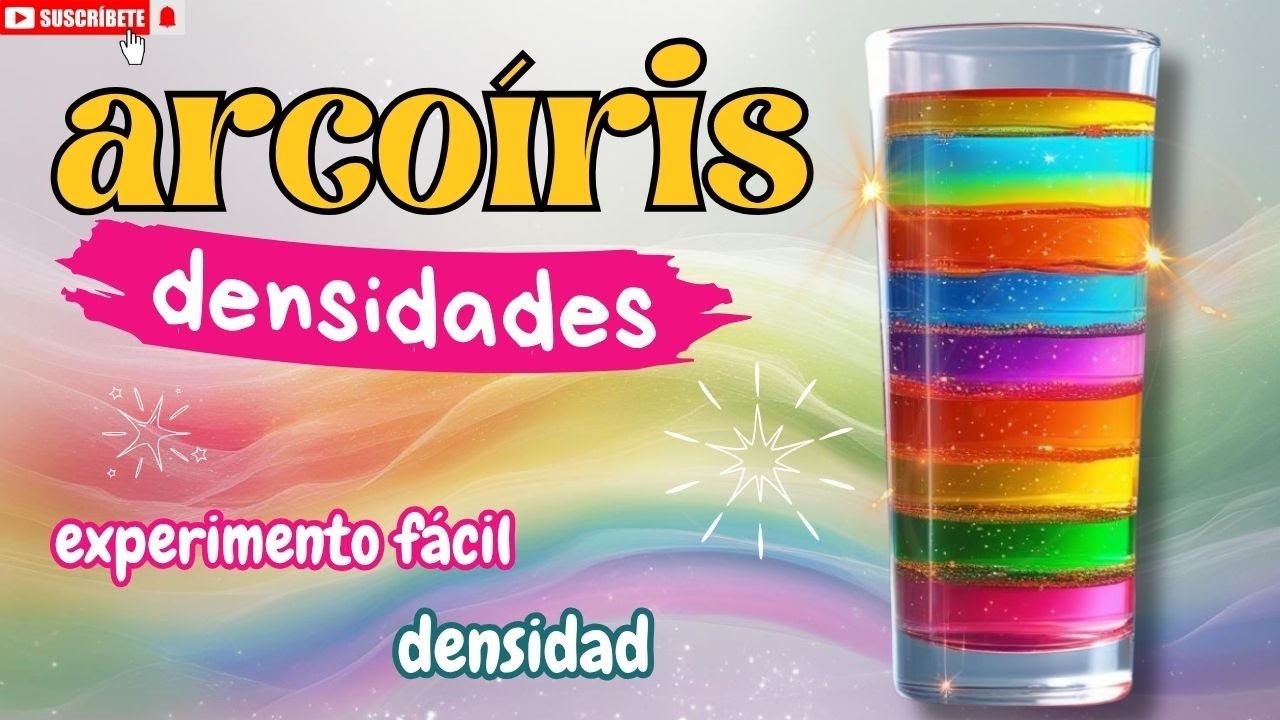 🌈Cómo hacer un ARCOÍRIS de DENSIDADES con agua y sal 🌈 Torre de colores para niños 🧪 EXPERIMENTO