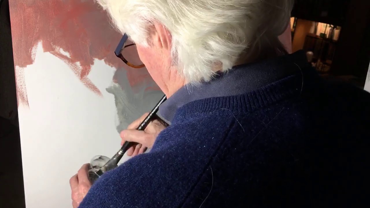 Roger Dean painting session 9 for DBA album