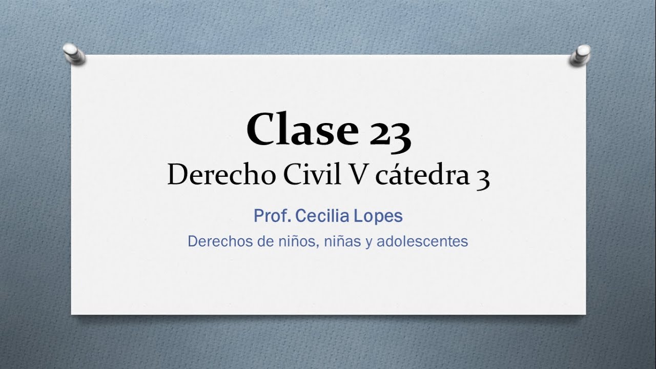 Clase de la Prof. Cecilia Lopes. Derechos de niños, niñas y adolescentes. Sistemas de protección