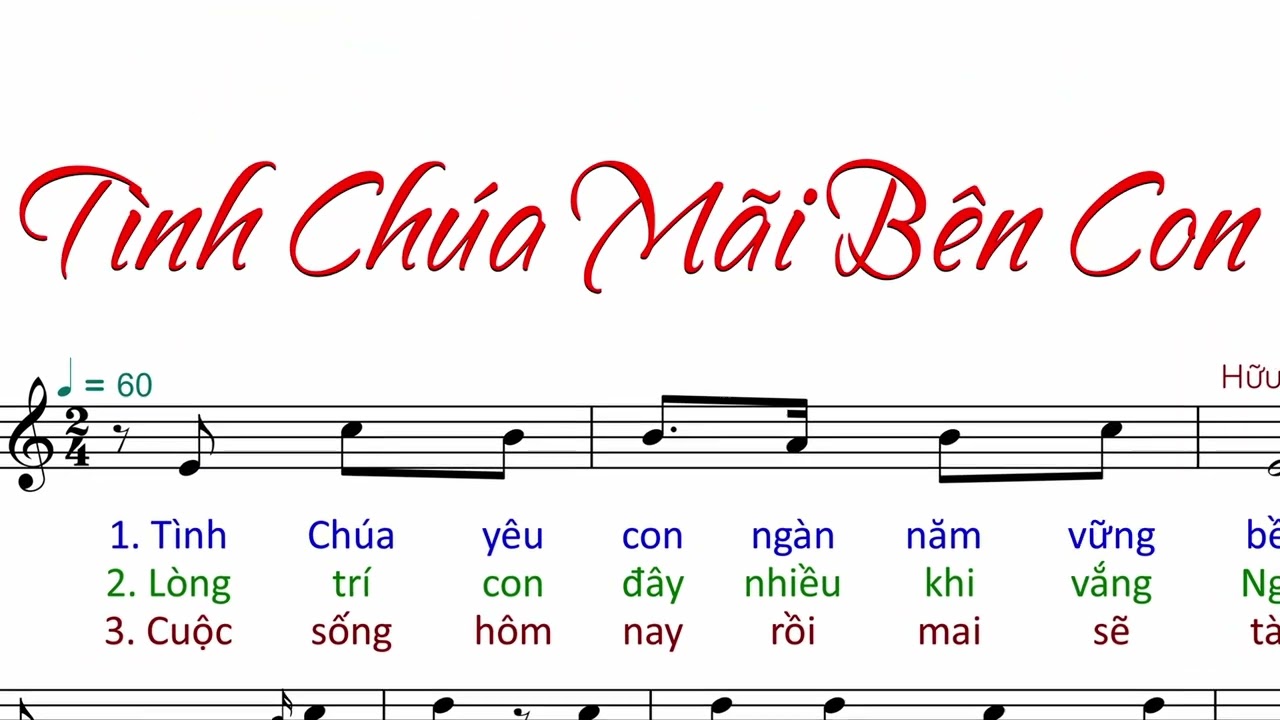 Tình Chúa Mãi Bên Con (tập hát) - Hữu Thiên -  AnnaSaoMai