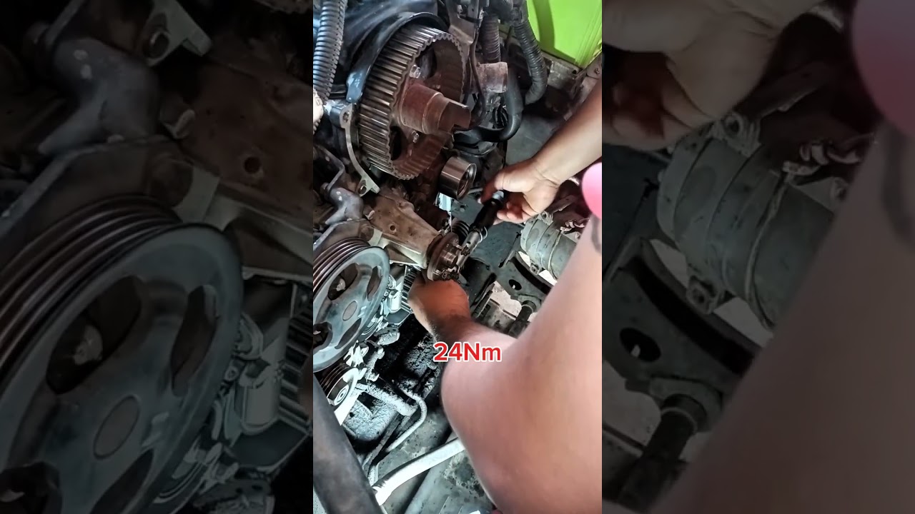 ใส่สายพานไทม์มิ่งมิตซูบิชิไทรทันเครื่องเบนซิน 4g64