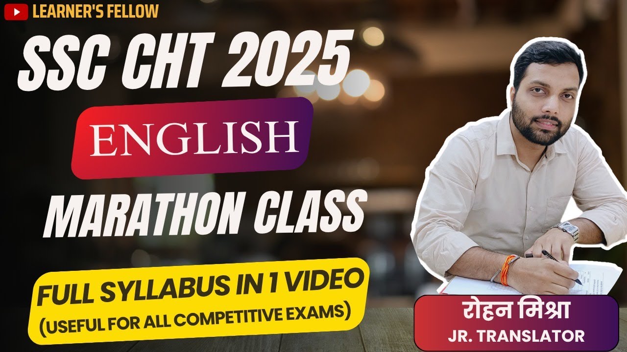 ENGLISH MARATHON CLASS//COMPLETE SYLLABUS REVISION//#ssc_cht #ssc_jht