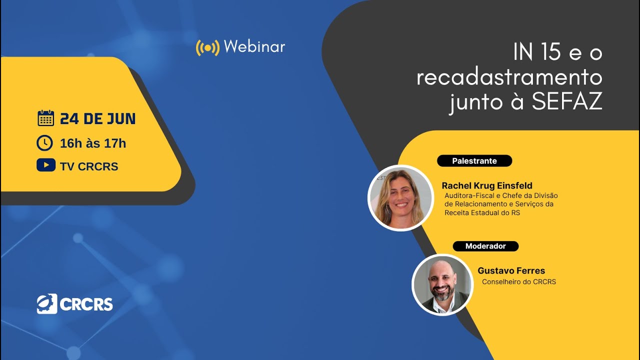 [Webinar] IN 15 e o recadastramento junto à SEFAZ