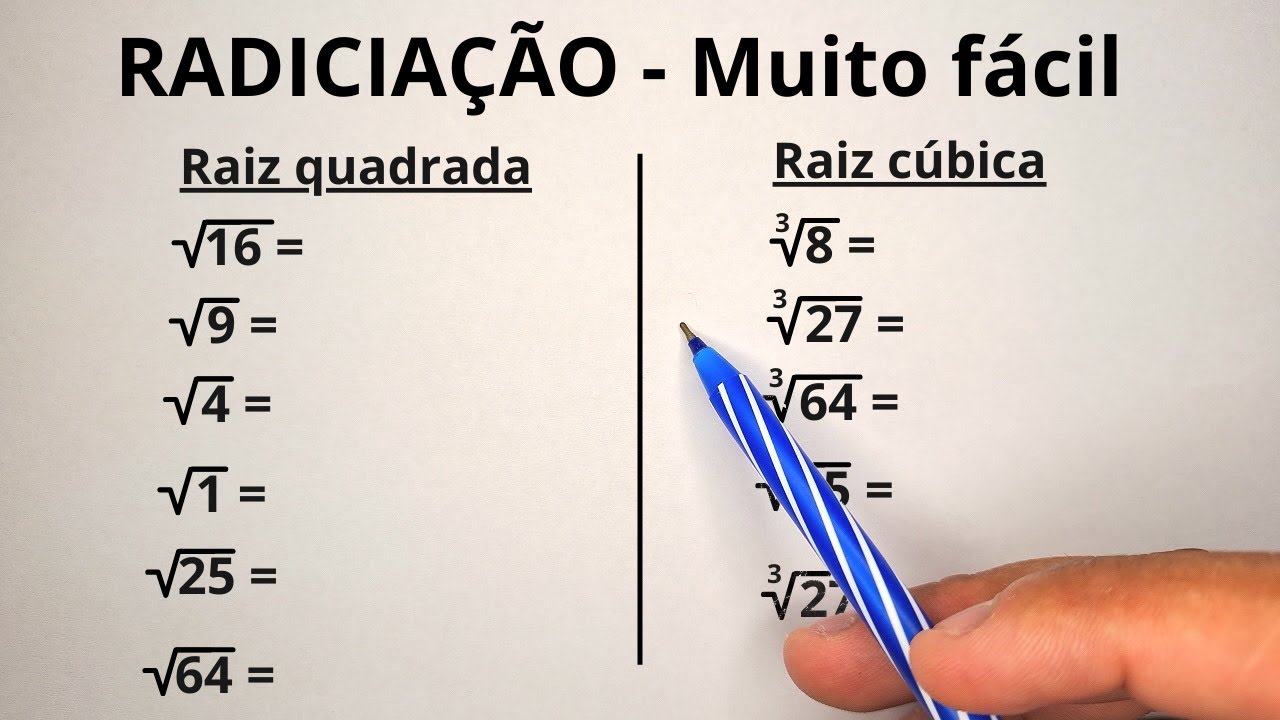 COMO CALCULAR RA&Iacute;ZES | PROPRIEDADES DA RADICIA&Ccedil;&Atilde;O |  M&Eacute;TODO F&Aacute;CIL