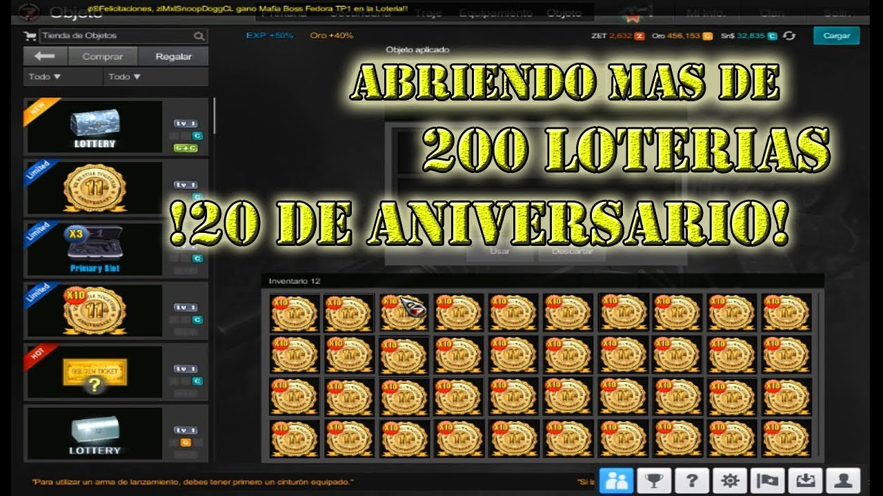ABRO 200 LOTERÍAS LUXURY Y SACO ESTO...