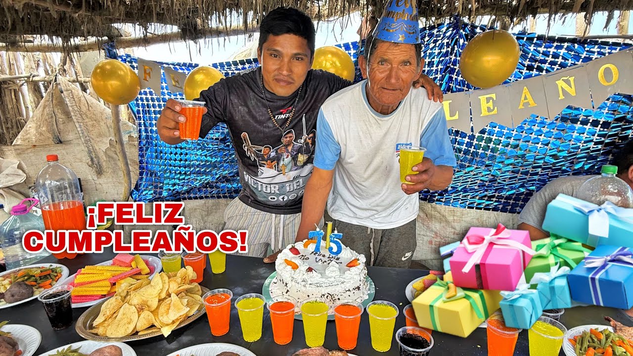 Vean como Don VICTOR Celebra sus 75 AÑOS - El HOMBRE que VIVE SOLO en el Mar