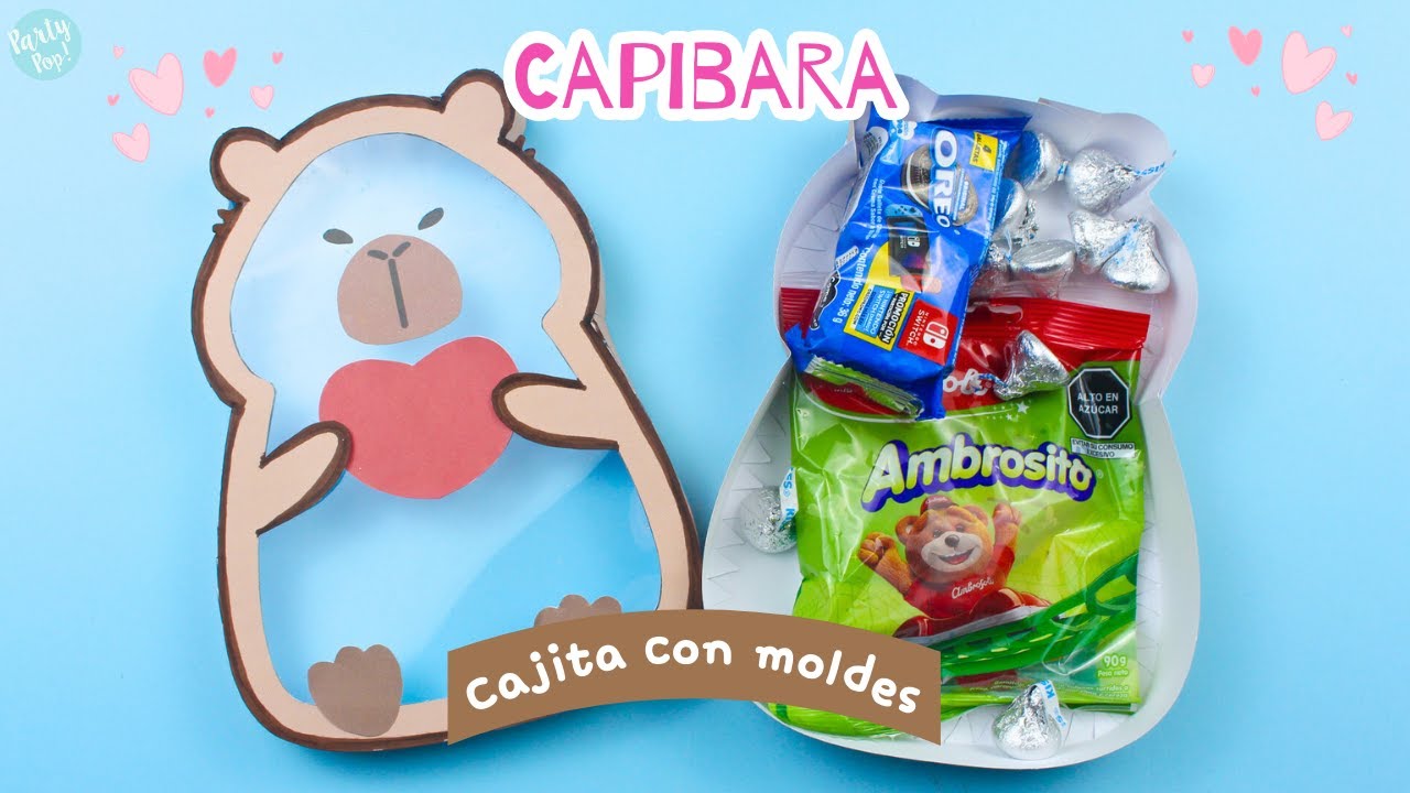 Caja de Capibara para regalar 💘 - ideas Capibara + moldes