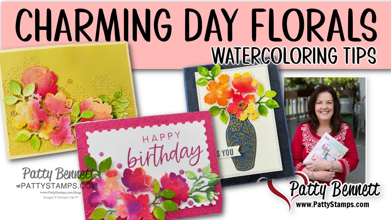 3 Ways to Watercolor Charming Day floral die cut