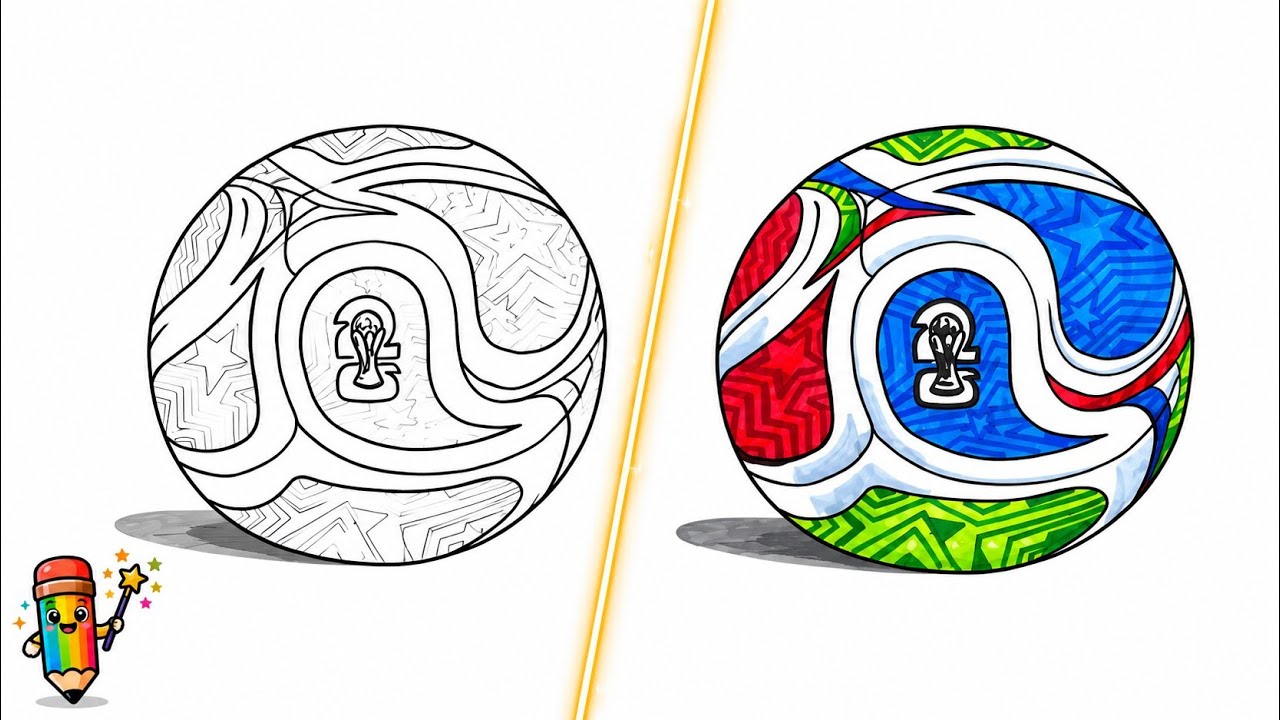 How to Draw the Fifa World Cup Ball 2026 USA, Canada and Mexico | TRIONDA | Step-by-step tutorial