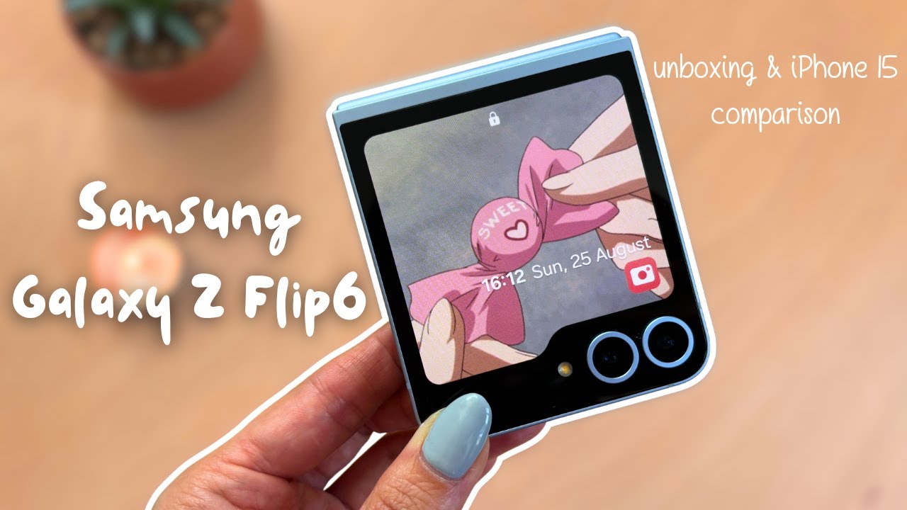 ✨️Unboxing Samsung Galaxy Z Flip6 ✨️ Galaxy AI, customization & iPhone 15 comparison