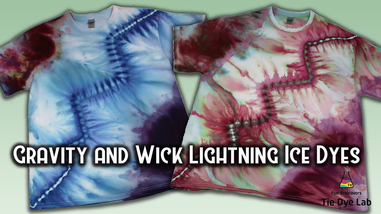 How To Tie Dye: Gravity and Wick Lightning Ice Dyes [2 Shirts]