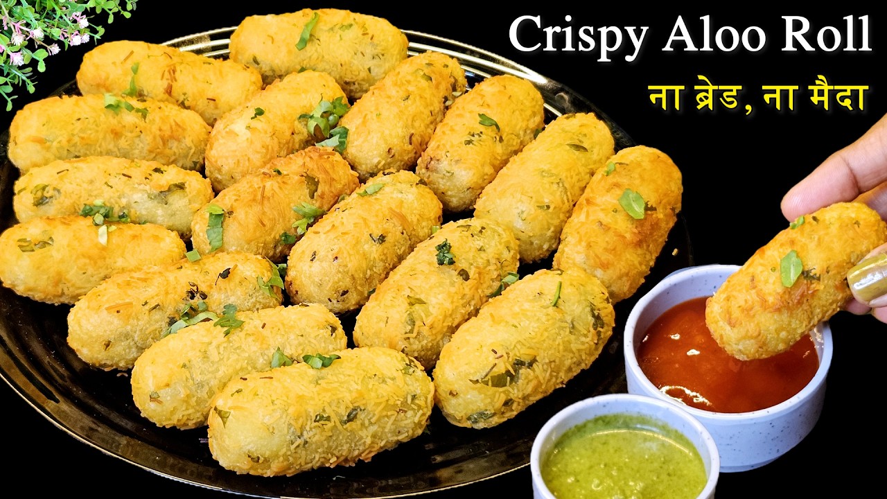 ना ब्रेड न मैदा, आलू से बना क्रिस्पी टेस्टी रोल जो भी खाए खाता ही जाए | Crispy Potato Roll Recipe