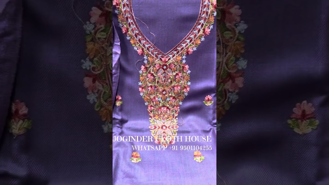 Pure Crepe Digital Suits Sequins Work Fendi Silk | Winter Suits @JoginderClothHouse 