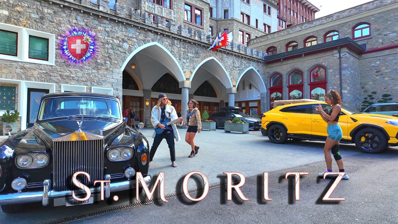 St. MORITZ SWITZERLAND ✨ Elegance VILLAGE World-famous place Summer Walking tour 4K HDR 🏆