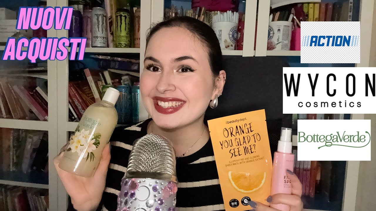 ASMR HAUL MAKEUP E SKINCARE (Wycon, Action, Bottega Verde) 💅🏻| intense whispering ITA 