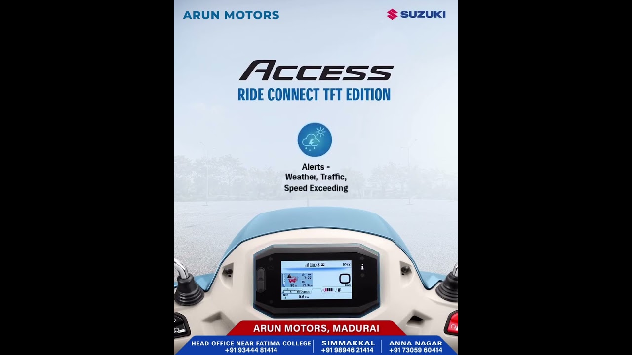 New Suzuki Access with a Bluetooth-enabled TFT display ||  