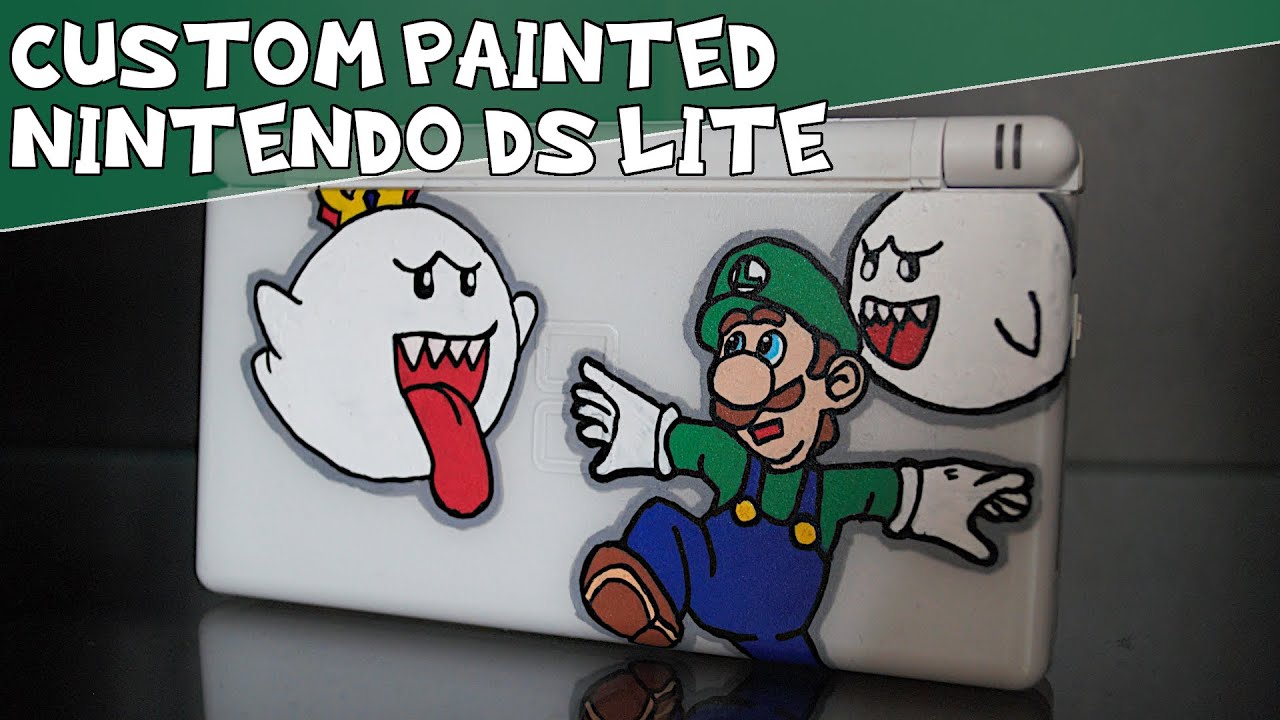 Luigi's Mansion - Custom Painted Nintendo DS Lite