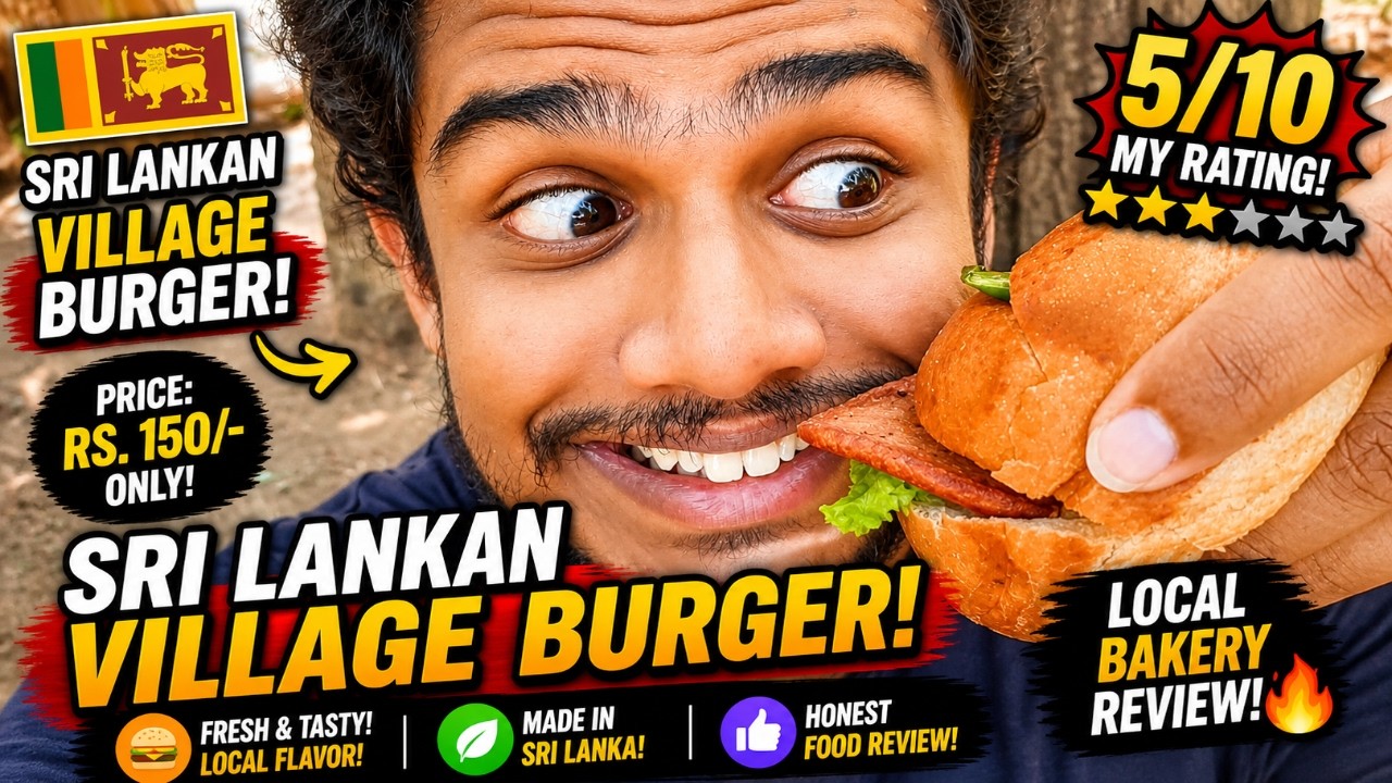 Sri Lankan Village Bakery Burger Review 🇱🇰 | Classic Local Burger Taste Test