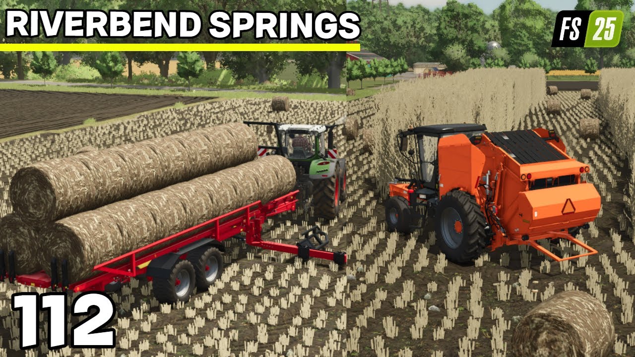 Het Einde Op Riverbend, Populieren Oogsten & Balen Opladen | Riverbend Springs #112 | FS25