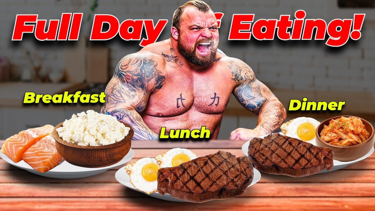 Eddie Hall Full Day of Carnivore Diet Eating