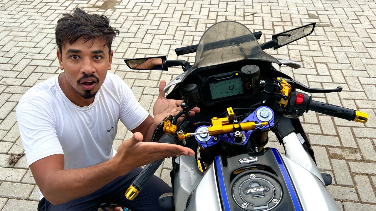 Steering Damper installation for All Bikes 😲 | R15m modified | techno khan