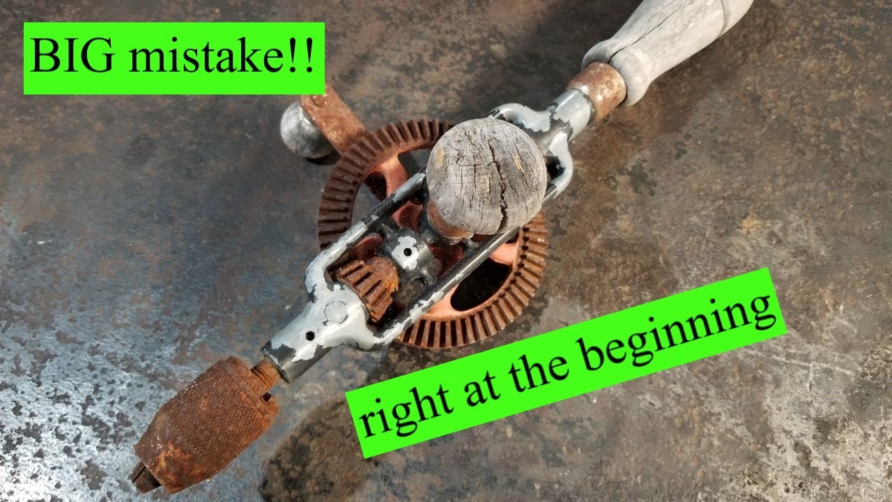 Mongo messed up this hand crank drill repair