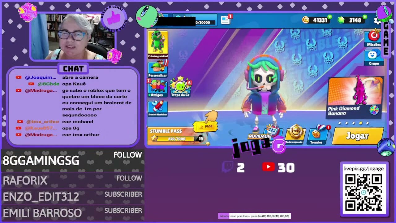 🔴Live  Stumble Guys e Roblox