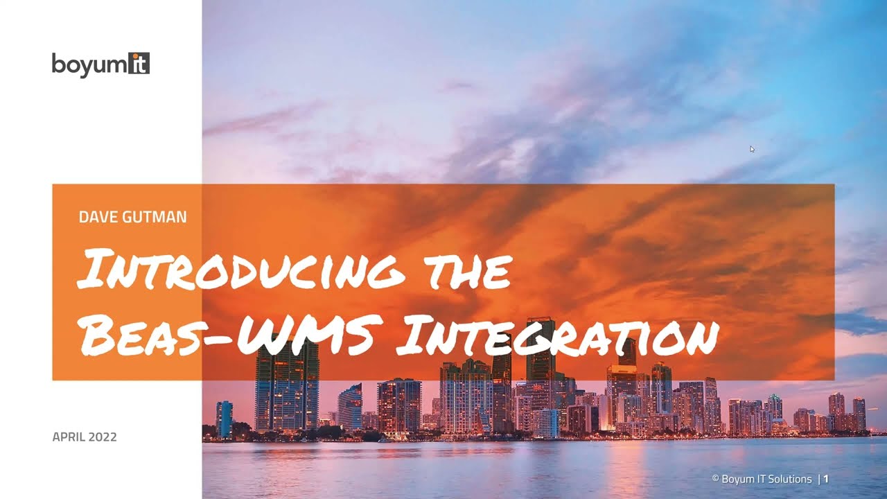 Beas/WMS Integration Webinar