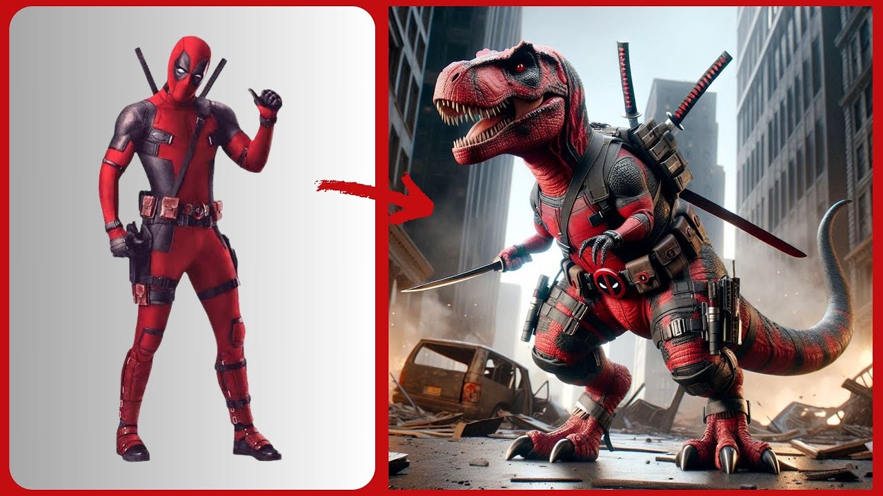 AVENGERS but T-REX VENGERS  🦖🦖LL Characters (Marvel & DC) 2025 🔥⚡DINOSAUR'S Part 2