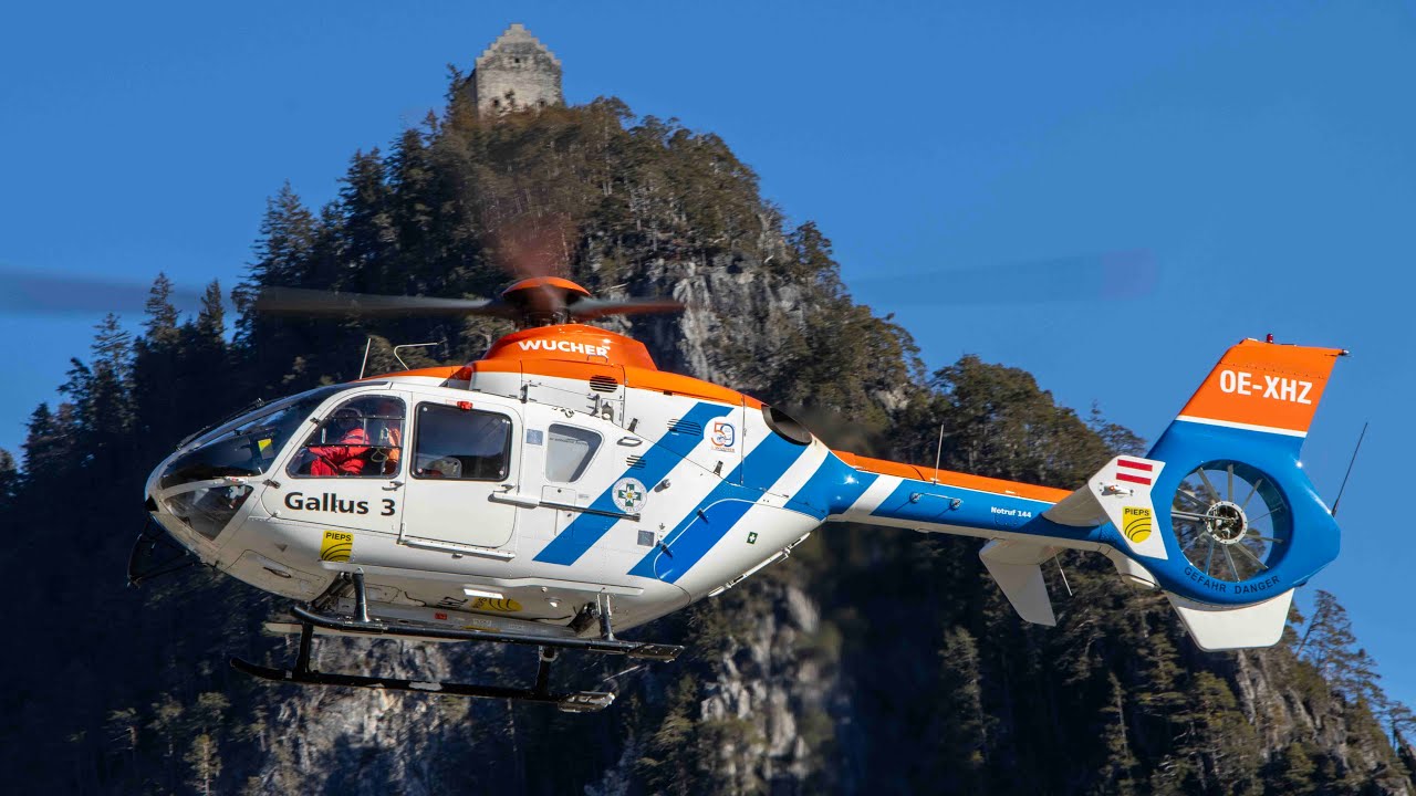 Wucher Helicopter | Notarzthubschrauber Gallus 3 am Heliport Zams | EC135 OE-XHZ