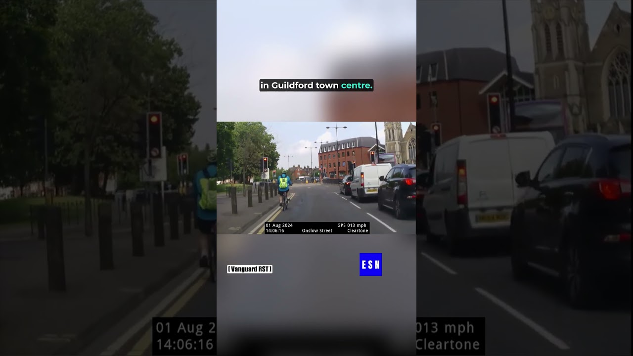 Cyclist Caught by Unmarked Police Car Blasting Through TWO Red Traffic Lights!