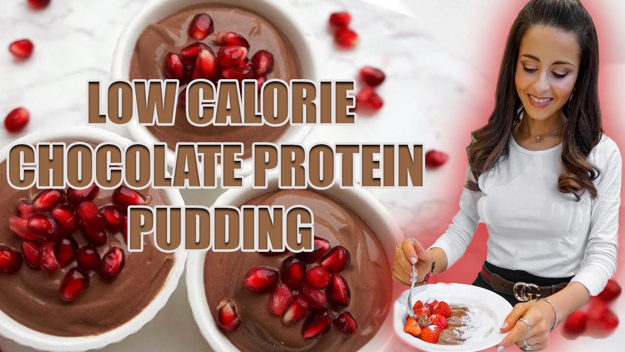 LOW-CALORIE CHOCOLATE PROTEIN PUDDING - delicious, all-natural, no protein powder needed!