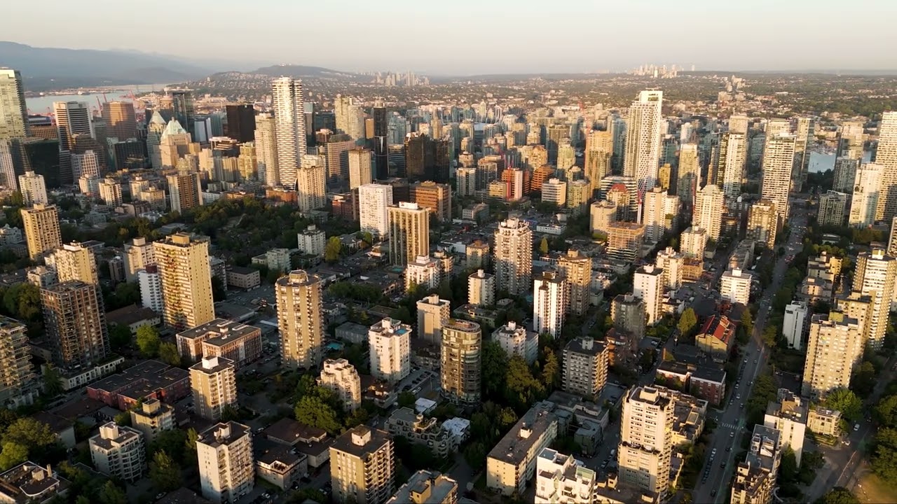 4K Drone Video of Vancouver BC | Aerial View at Sunset