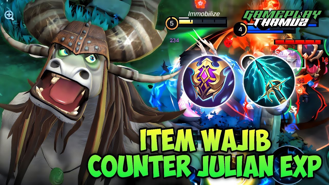 COUNTER JULIAN EXP PAKAI ITEM INI‼️GAMEPLAY TOP GLOBAL THAMUZ - Mobile Legends