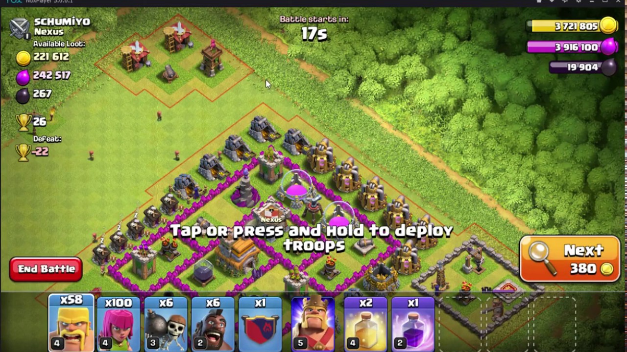 Clash of Clans TH7 farming with Barch