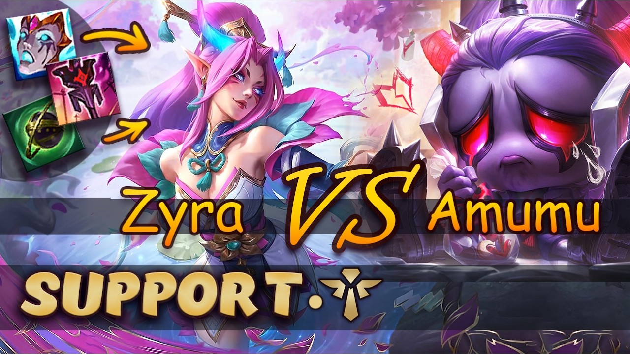 Zyra & Twitch vs Amumu & Jinx | Support | Full game | League of Legends - patch 26.03