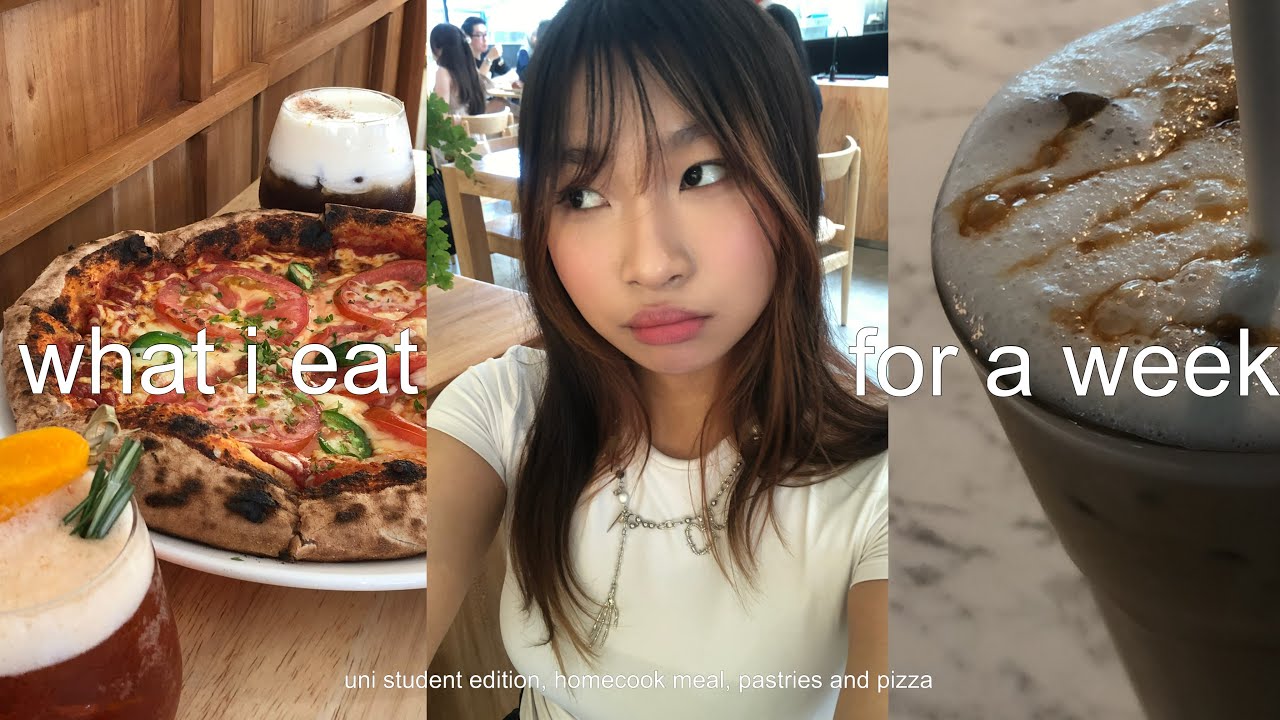 WHAT I EAT FOR A WEEK 🍕: uni student edition, homecook meal, pastries and pizza