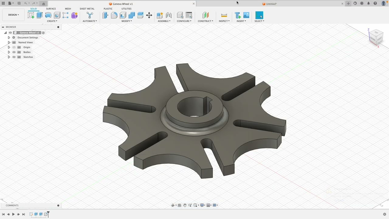 Fusion 360 - How To Make A Geneva Wheel