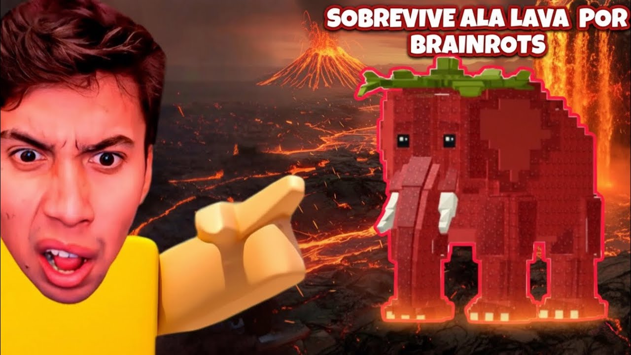 Sobrevivi Ala Lava Por Brainrots Con Steak