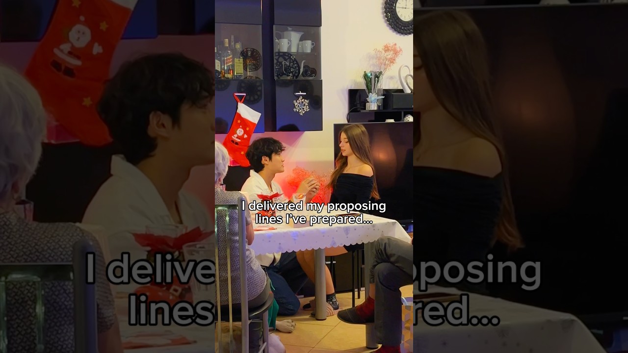 Proposing to my girlfriend in front of her whole family 🥹❤️