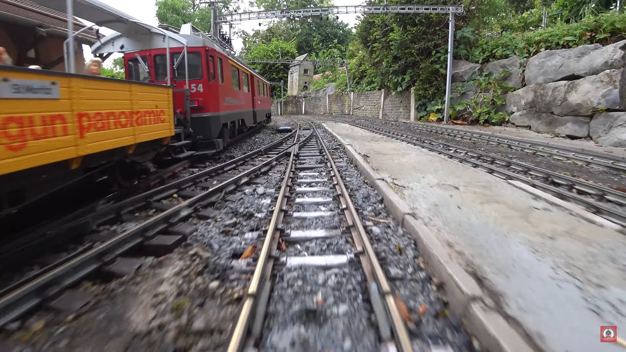 Führerstandsmitfahrt über Uwe`s Rhätische Gartenbahn