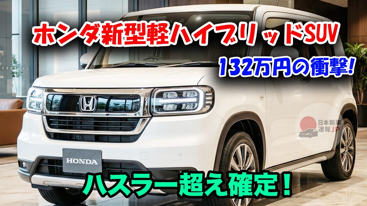 2026年ホンダ新型軽ハイブリッドSUV発売、驚異のe:HEV搭載！ハスラー・タフトの2倍パワーで価格は132万円という衝撃の破壊力！