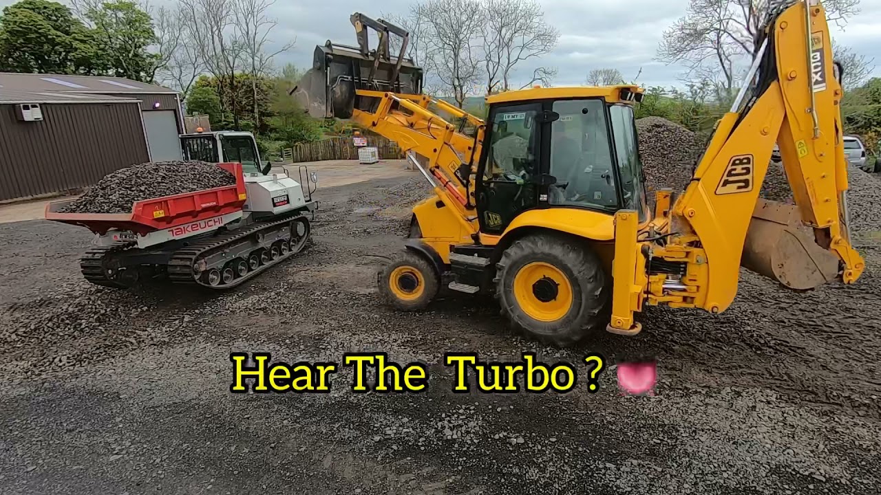THE DIGGER MEN - Video 2. Digging The Farmers Lane. Cat 312C - JCB 3CX Sitemaster - TAKEUCHI Dumper
