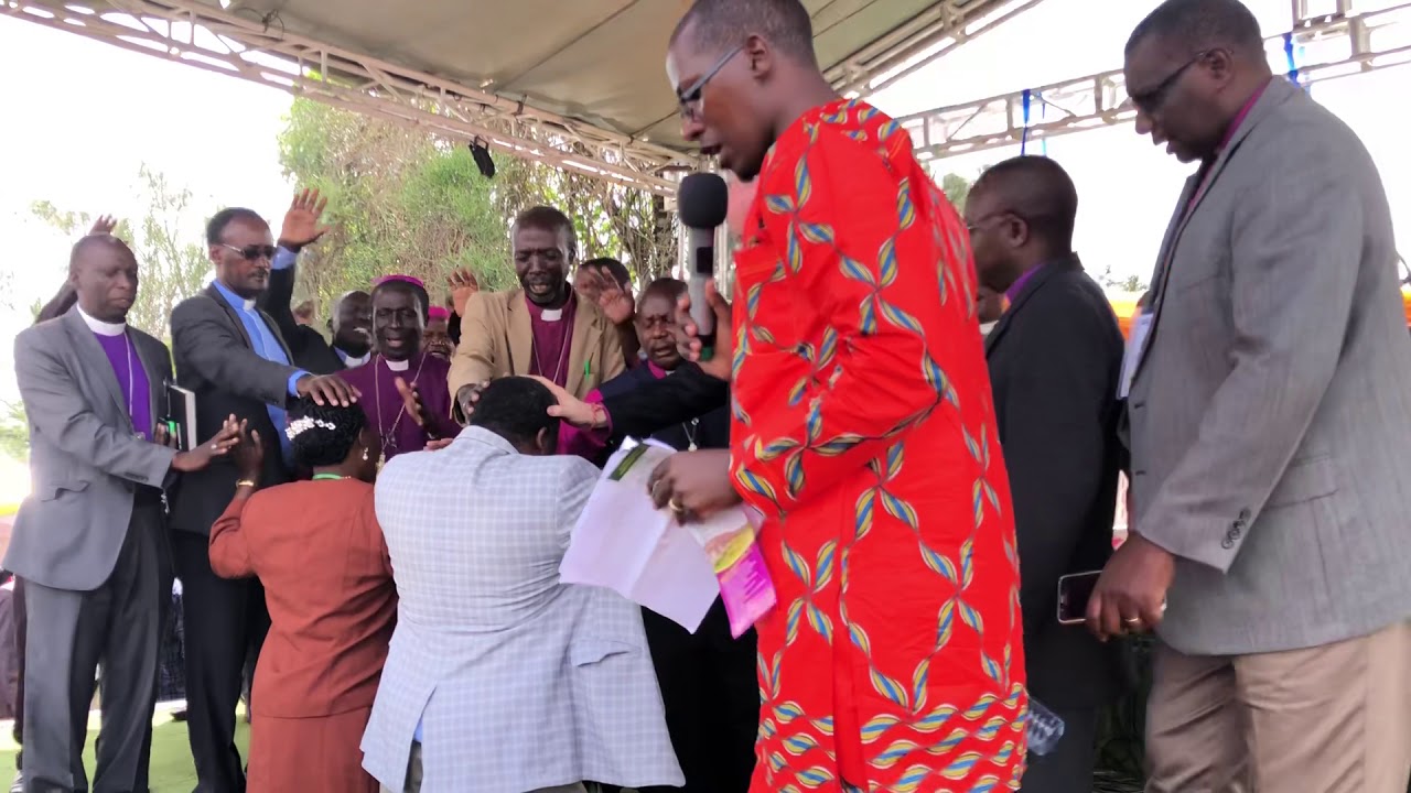 Commissioning of Canon Dr Medad Birungi by many Bishops for his work with World Shine Ministries