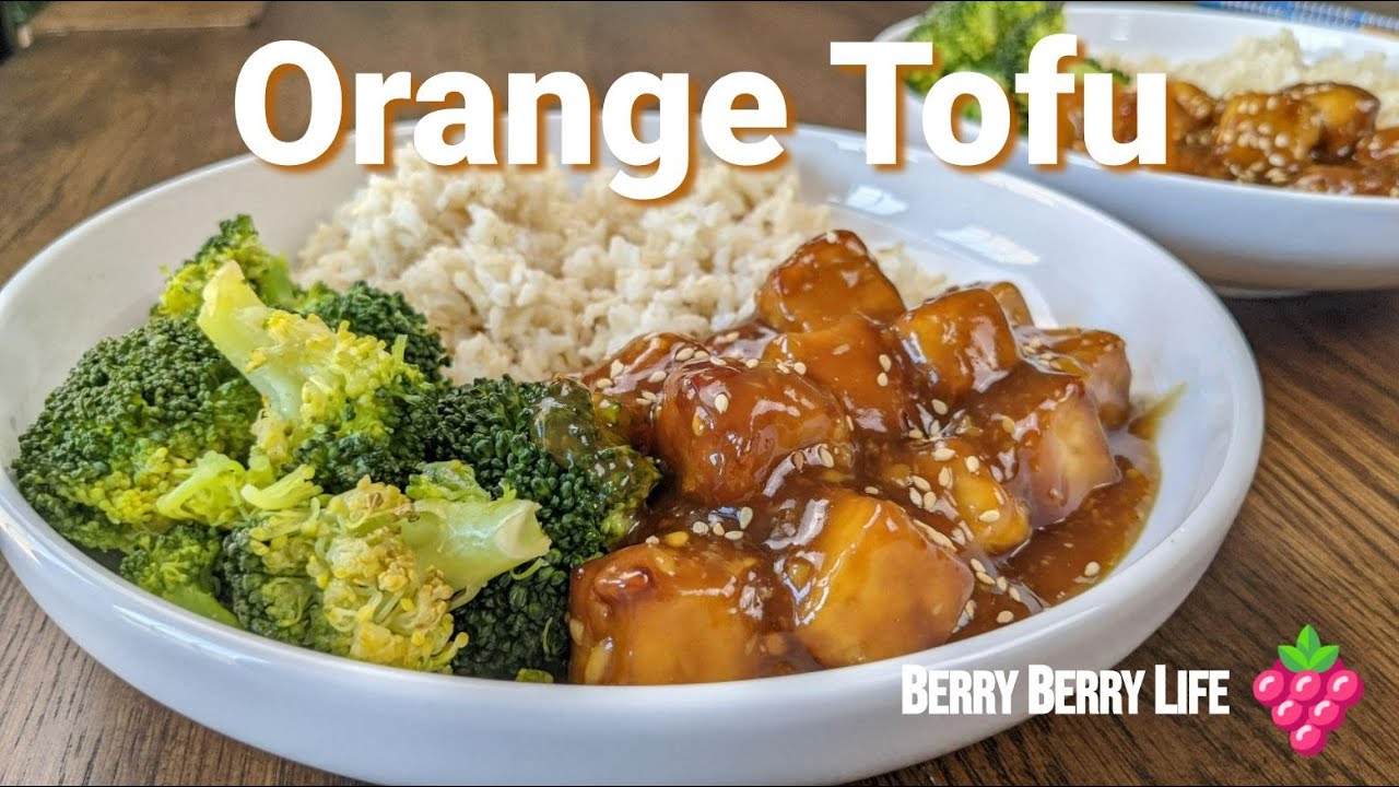 CRISPY Air Fryer ORANGE Tofu Stir Fry Recipe (Vegan) | How To Make | Berry Berry Life