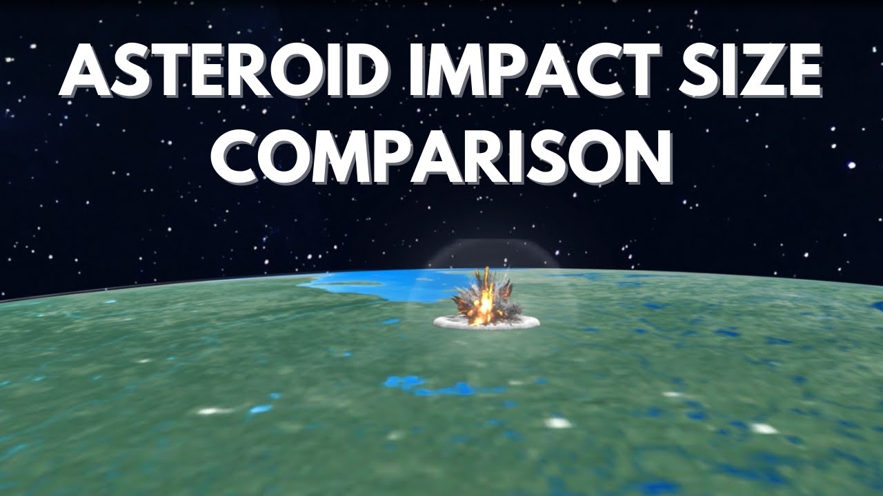 Asteroid Impact Size Comparison on Earth | Real Scale 3D Craters