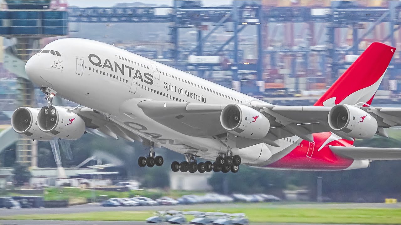 20 MINUTES of HEAVY TAKEOFFS and LANDINGS at SYDNEY AIRPORT Australia [SYD/YSSY]
