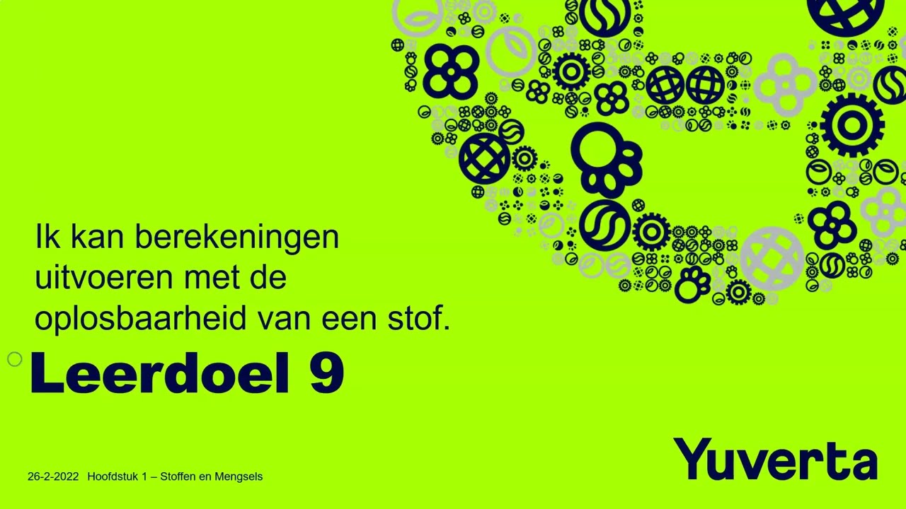 NaSk2 - Chemie Overal 3 vmbo GT - H1 - Leerdoel 9 - Oplossen, oplosbaarheid en deze berekenen